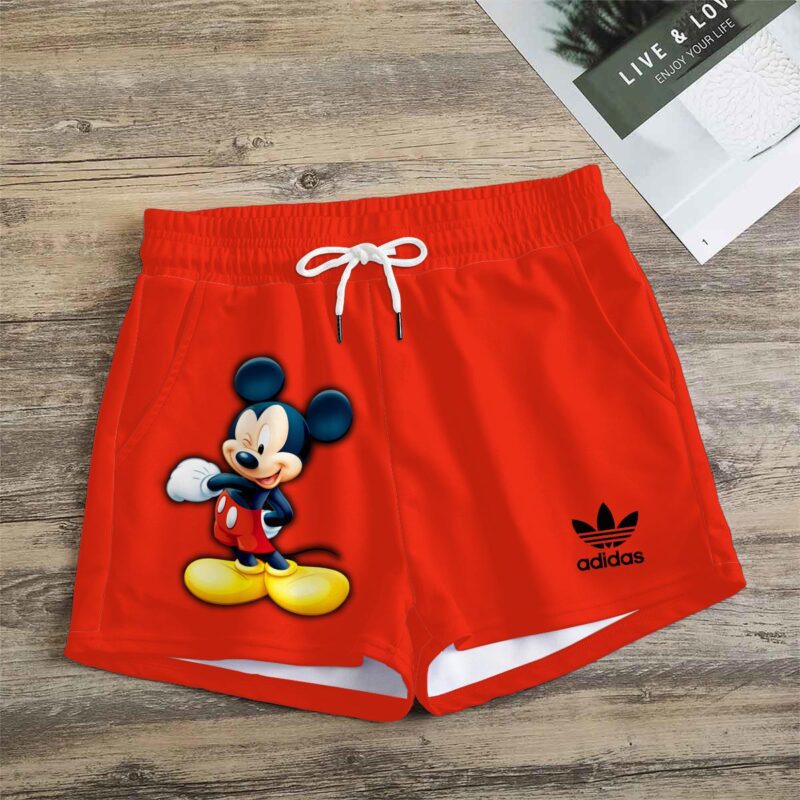 Premium Mickey Mouse In Adidas Women Shorts Lady Beach Shorts WMS1082