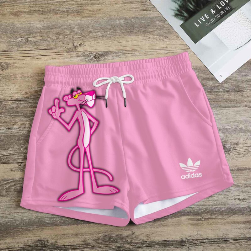 Premium Pink Panther In Adidas Women Shorts Lady Beach Shorts WMS1070