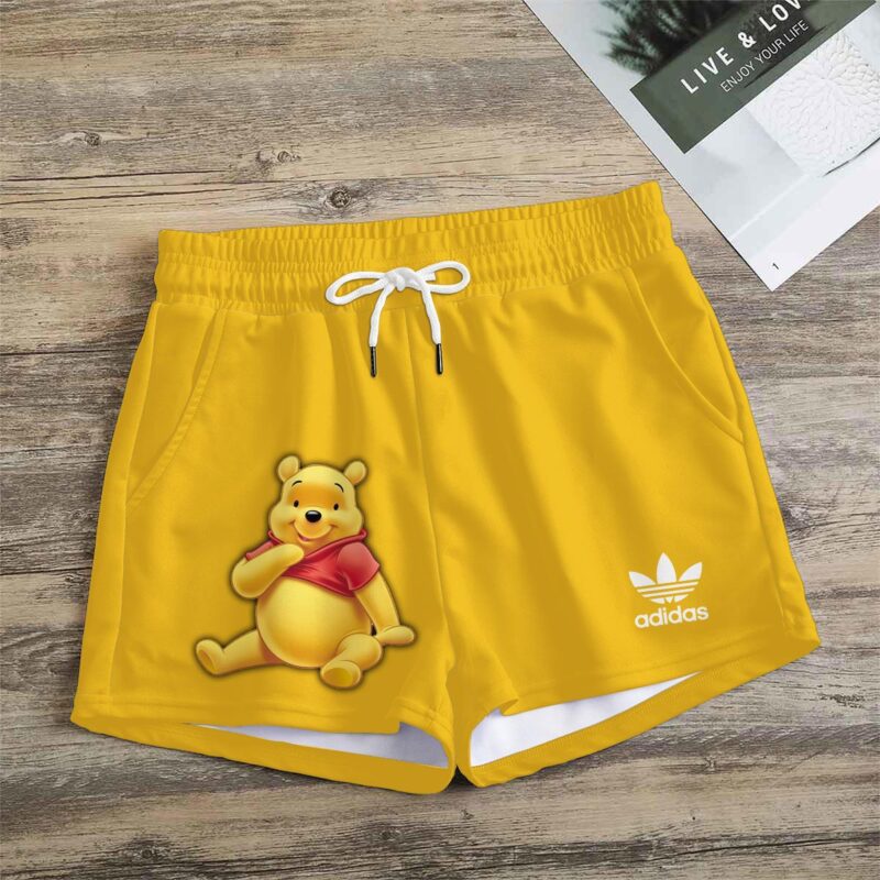 Premium Winnie The Pooh In Adidas Women Shorts Lady Beach Shorts WMS1083