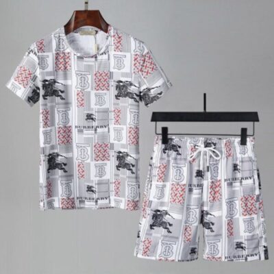 Burberry Combo Unisex T-Shirt & Short Limited Luxury Outfit CTS1031