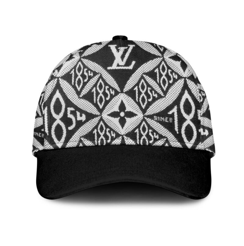 LV Black White Pattern Luxury Cap Print 3D Trending Cap CTC1123