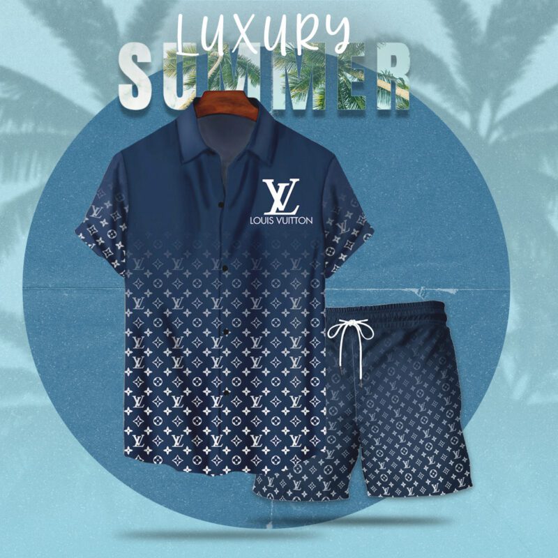 LV Luxury Summer Hawaiian Shorts Set LHSS1008