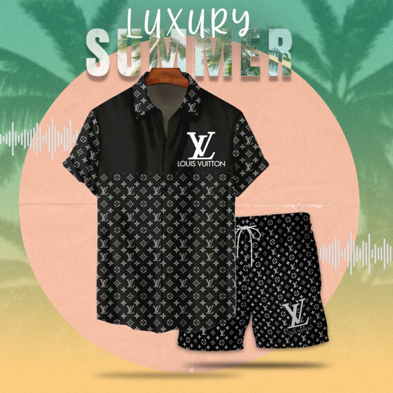 LV Luxury Summer Hawaiian Shorts Set LHSS1009