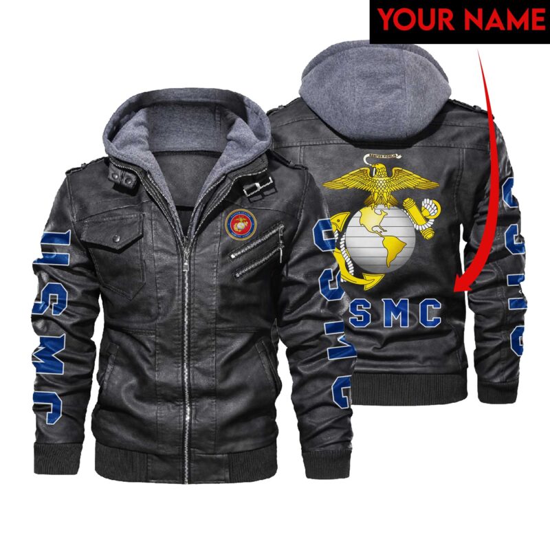 Personalized United States Marine Corps Leather Jacket LJ2194