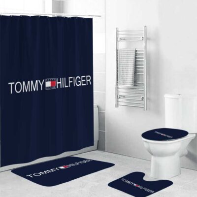 Tommy Hilfiger Luxury Bathroom Set And Shower Curtain BRS780