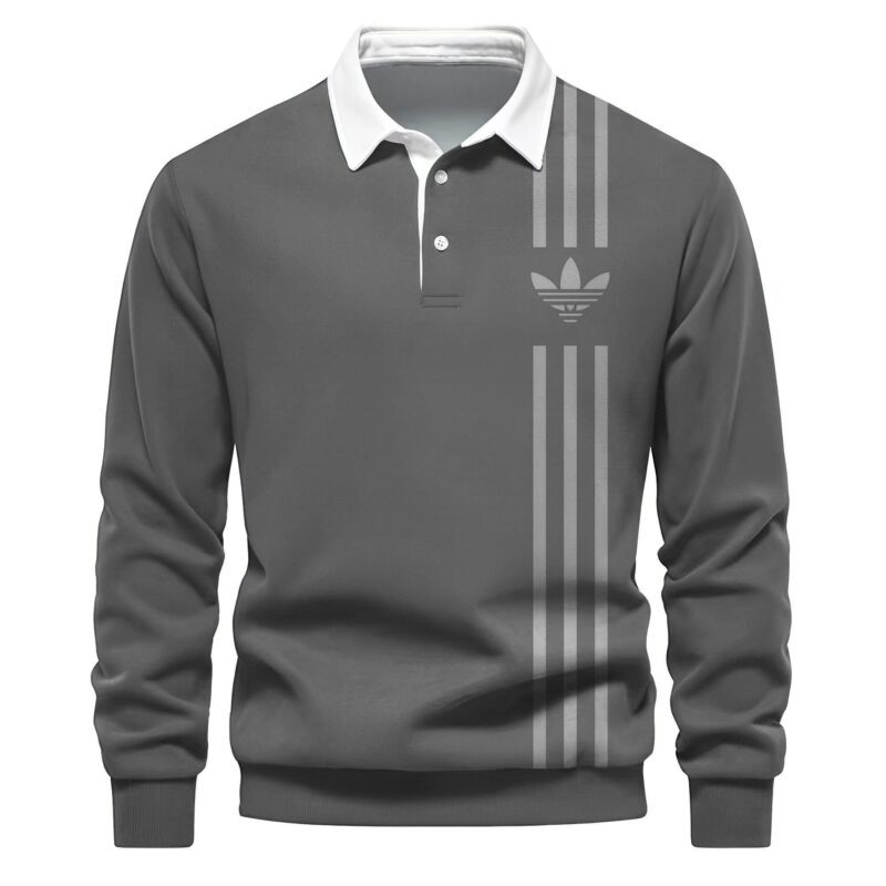 Premium 2024 Luxury Adidas Polo Sweatshirt Collar Sweatshirt CPLS1043