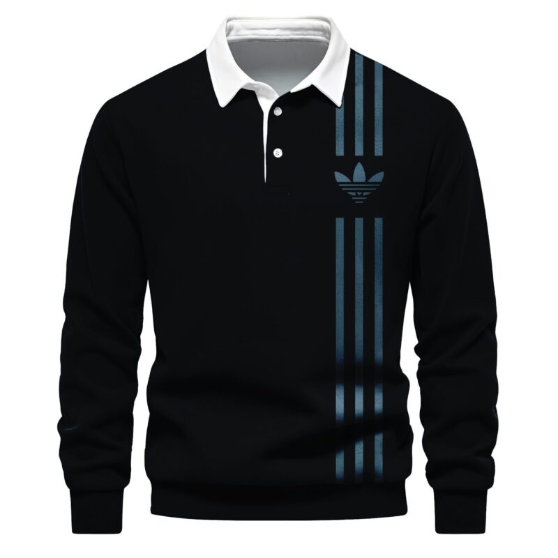 Premium 2024 Luxury Adidas Polo Sweatshirt Collar Sweatshirt CPLS1044