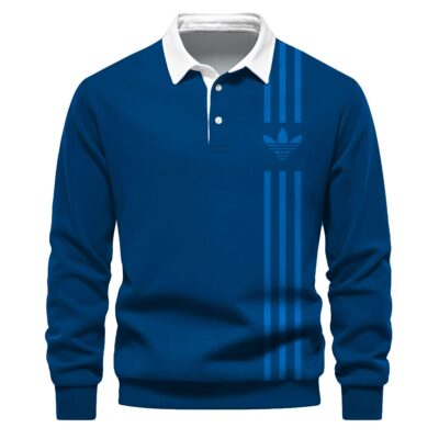 Premium 2024 Luxury Adidas Polo Sweatshirt Collar Sweatshirt CPLS1048