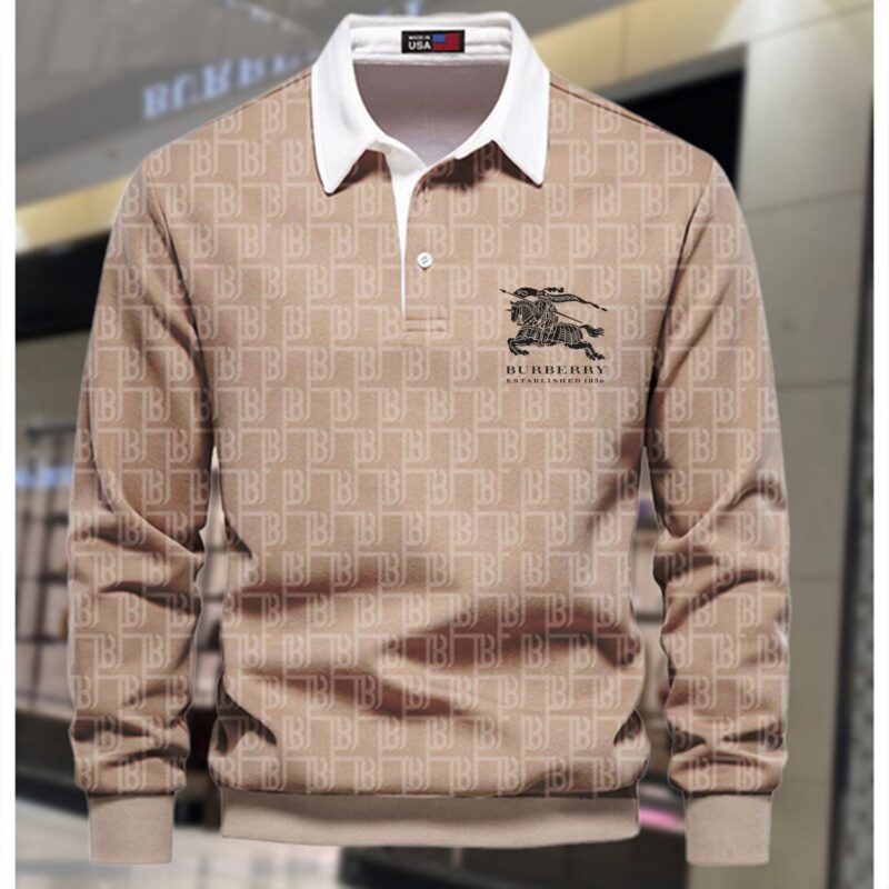 Premium 2024 Luxury Burberry Polo Sweatshirt Collar Sweatshirt CPLS1040