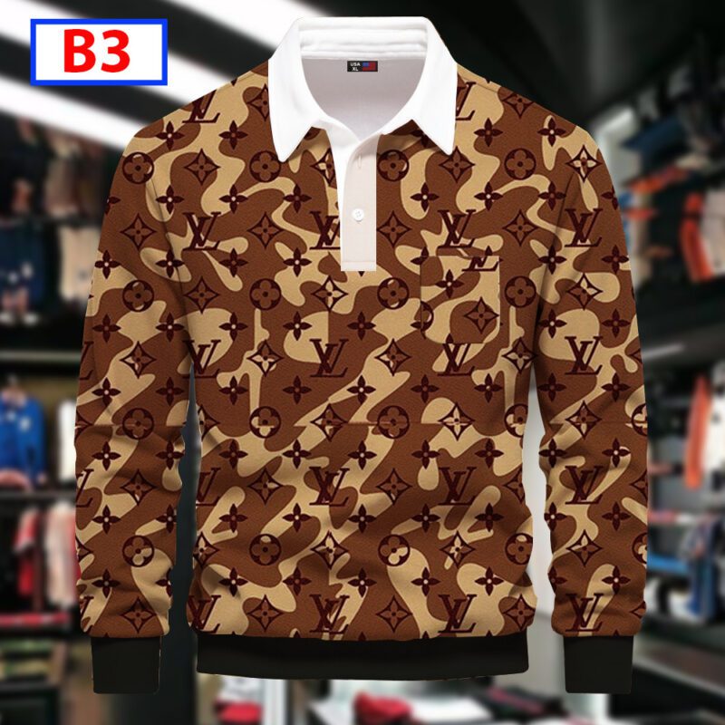 Premium 2024 Luxury LV Polo SweatshirtCollar Sweatshirt CPLS1097