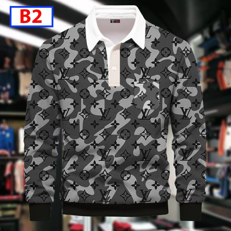 Premium 2024 Luxury LV Polo SweatshirtCollar Sweatshirt CPLS1098