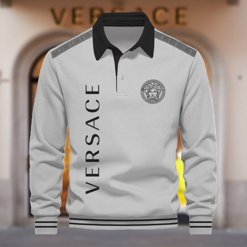 Premium 2024 Luxury Versace Polo Sweatshirt Collar Sweatshirt CPLS1081