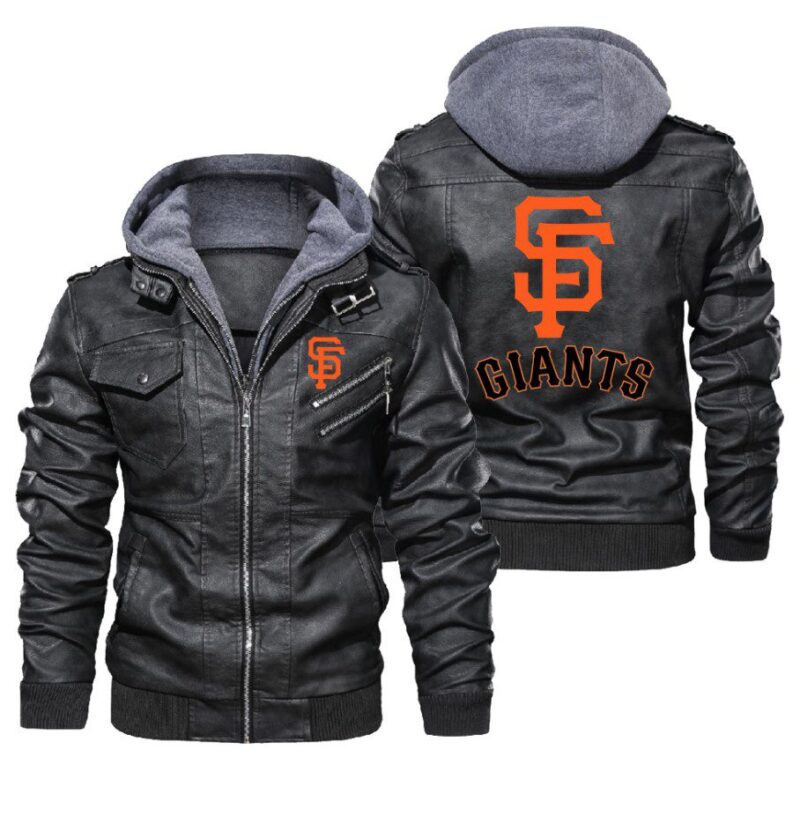 San Francisco Giants Black Brown Leather Jacket LJ2345