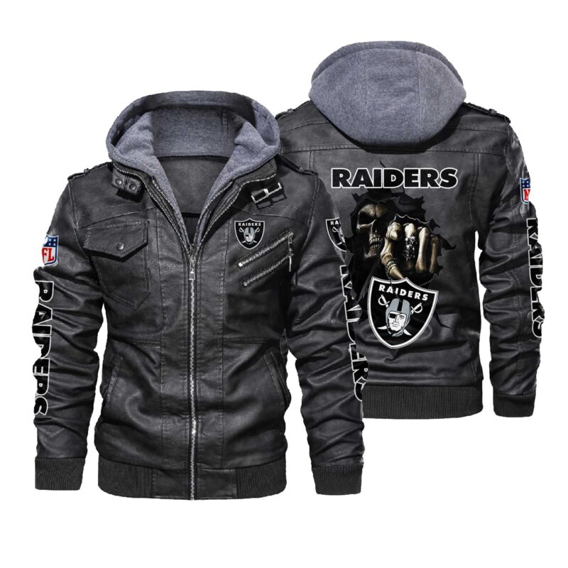 Oakland Raiders NFL Grim Reaper Leather Jacket LJ2100