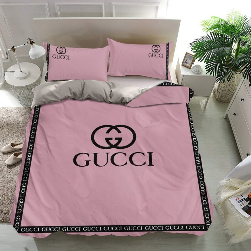 Gucci Purple Luxury Brand Bedding Set Duvet Cover BS037