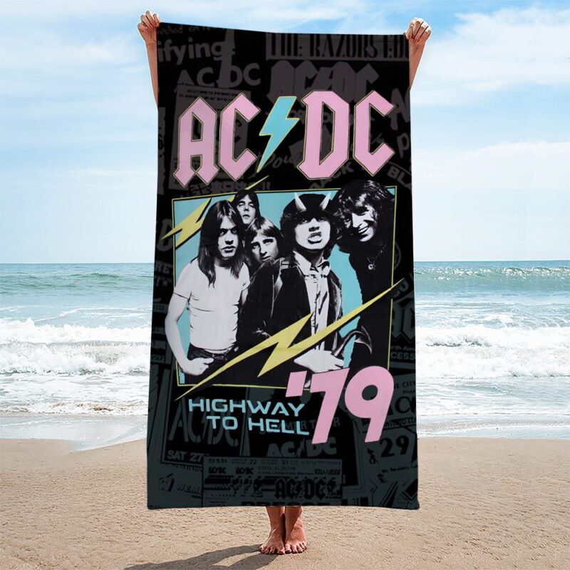 AC/DC Rectangle Beach Towel WBT1026