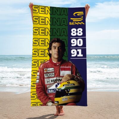 Ayrton Senna Rectangle Beach Towel WBT1040