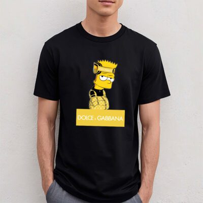 Bart Simpson Dolce Gabbana Unisex T Shirt Cotton Tee TAT14284 4