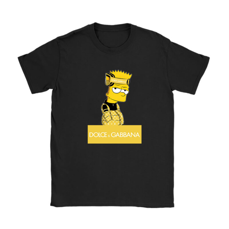 Bart Simpson Dolce & Gabbana Unisex T-Shirt Cotton Tee TAT14284