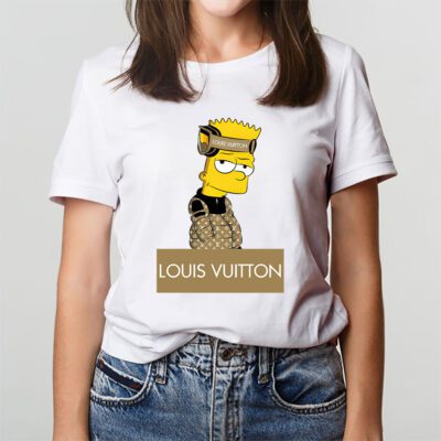 Bart Simpson Louis Vuitton Unisex T Shirt Cotton Tee TAT14286 3