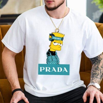 Bart Simpson Prada Unisex T Shirt Cotton Tee TAT14287 2