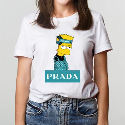 Bart Simpson Prada Unisex T Shirt Cotton Tee TAT14287 3
