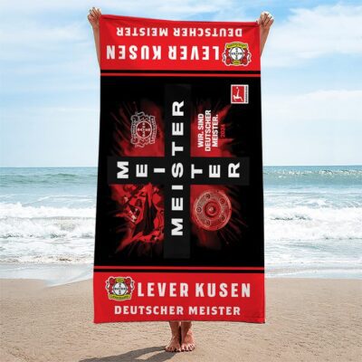 Bayer Leverkusen Rectangle Beach Towel WBT1120 1