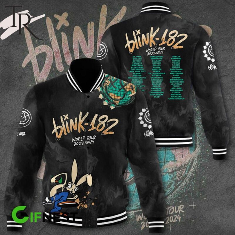 Blink-182 World Tour 2023 2024 Baseball Jacket TBJ1011