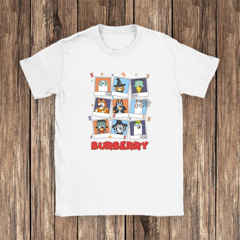Bluey Happy Halloween Burberry Unisex T Shirt Cotton Tee TAT9240 1