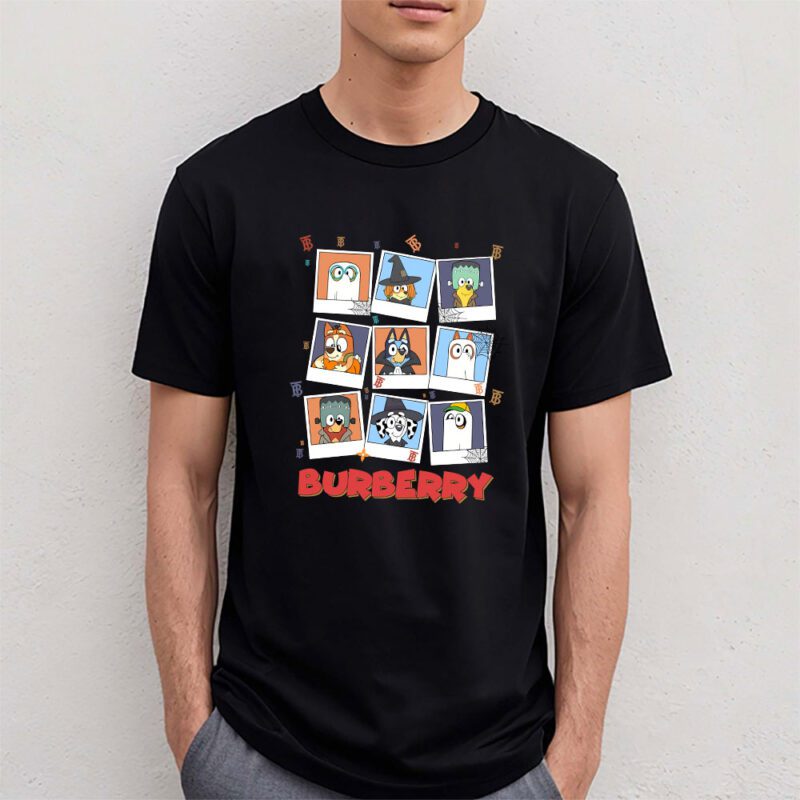 Bluey Happy Halloween Burberry Unisex T Shirt Cotton Tee TAT9240 4