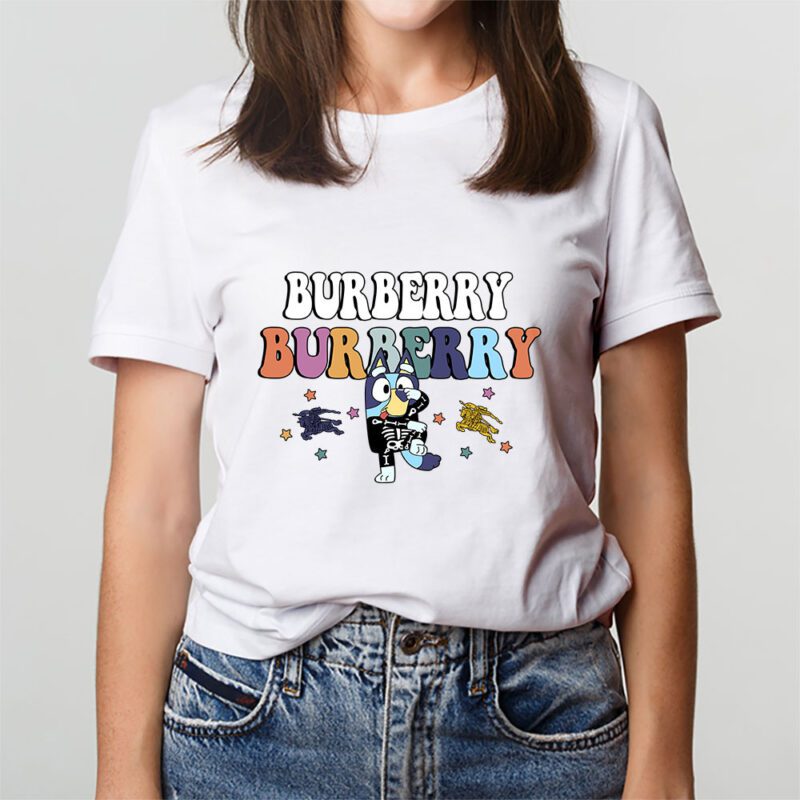 Bluey Happy Halloween Burberry Unisex T Shirt Cotton Tee TAT9242 3