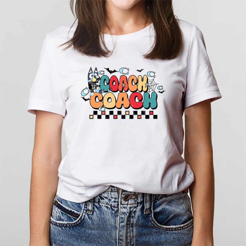 Bluey Happy Halloween Coach Unisex T Shirt Cotton Tee TAT9245 2