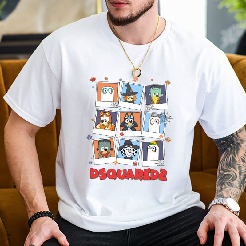 Bluey Happy Halloween Dsquared2 Unisex T Shirt Cotton Tee TAT9252 2
