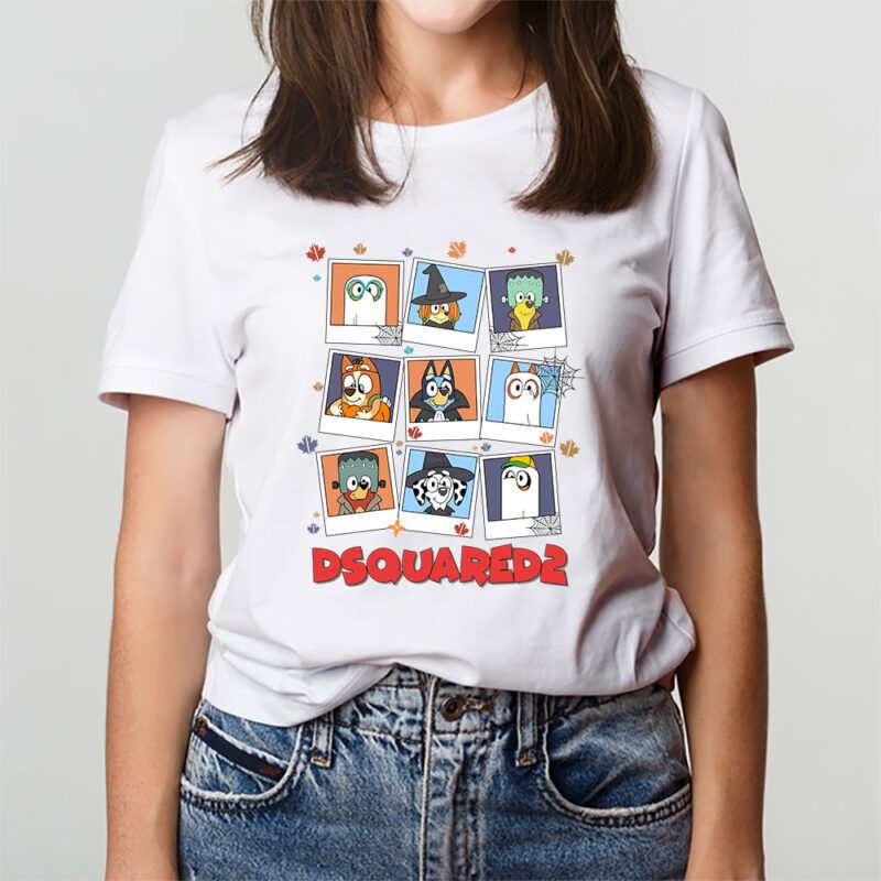 Bluey Happy Halloween Dsquared2 Unisex T Shirt Cotton Tee TAT9252 3