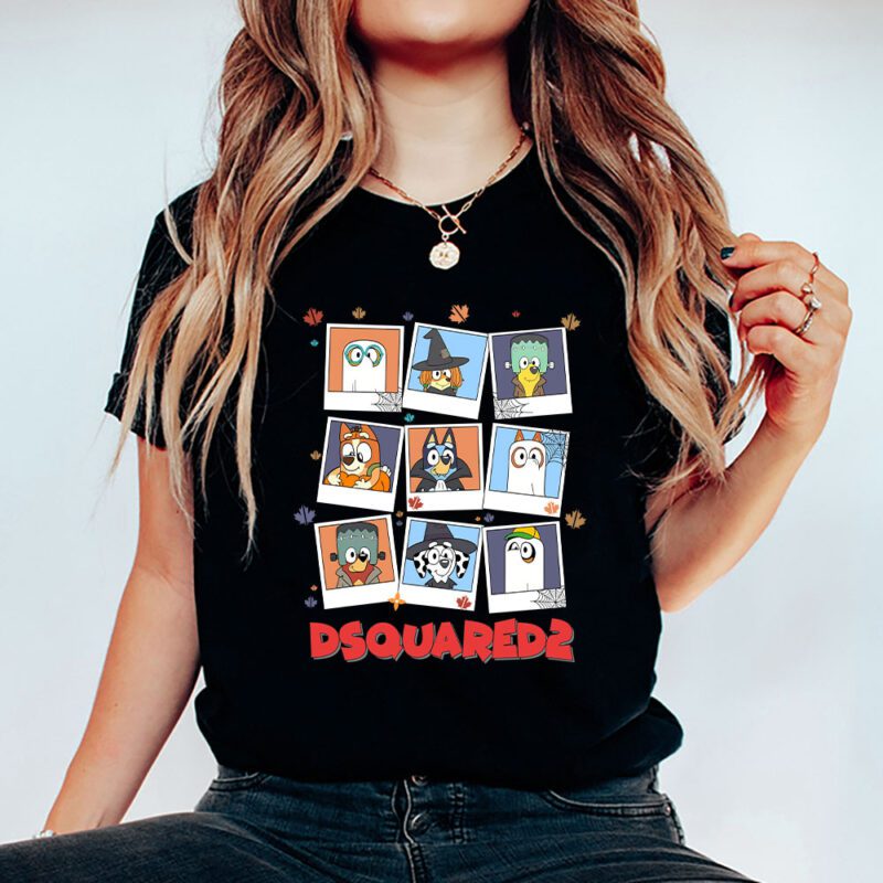 Bluey Happy Halloween Dsquared2 Unisex T Shirt Cotton Tee TAT9252 5