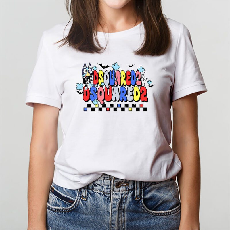 Bluey Happy Halloween Dsquared2 Unisex T Shirt Cotton Tee TAT9253 2