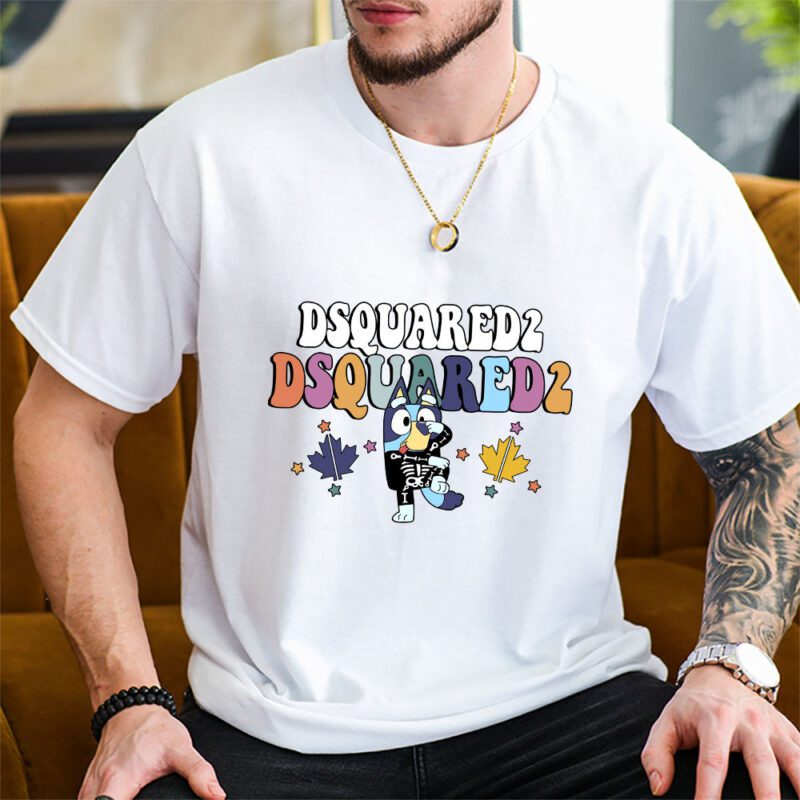 Bluey Happy Halloween Dsquared2 Unisex T Shirt Cotton Tee TAT9254 2