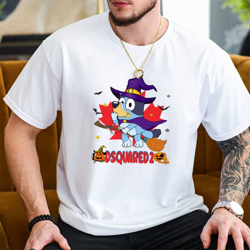 Bluey Happy Halloween Dsquared2 Unisex T Shirt Cotton Tee TAT9255 1