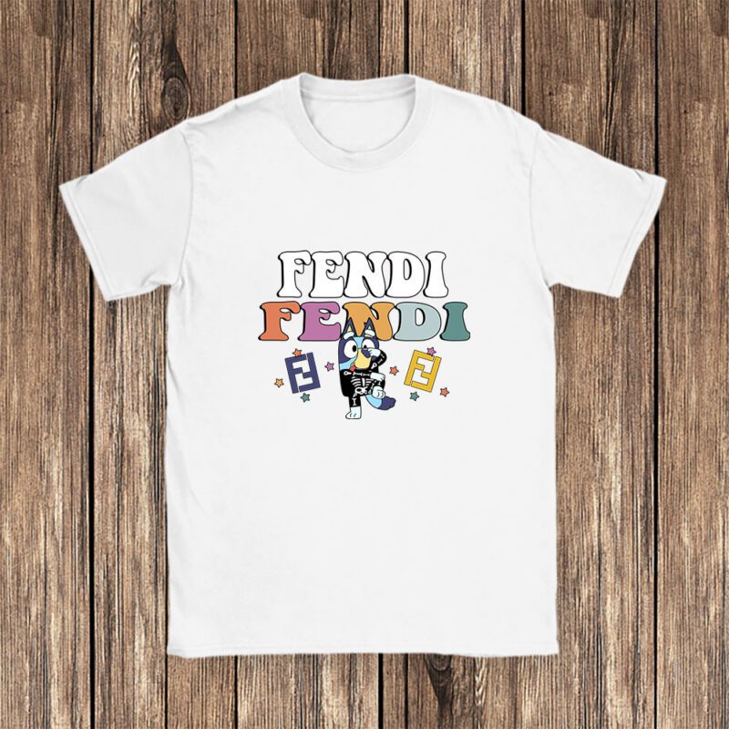 Bluey Happy Halloween Fendi Unisex T Shirt Cotton Tee TAT9258 1