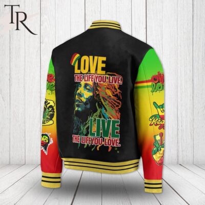 Bob Marley Love The Life You Live Live The Life You Love Custom Baseball Jacket TBJ1015 2
