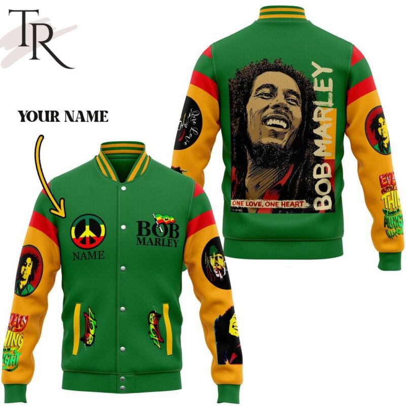 Bob Marley One Love One Heart Baseball Jacket TBJ1017