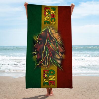 Bob Marley Rectangle Beach Towel WBT1006 1