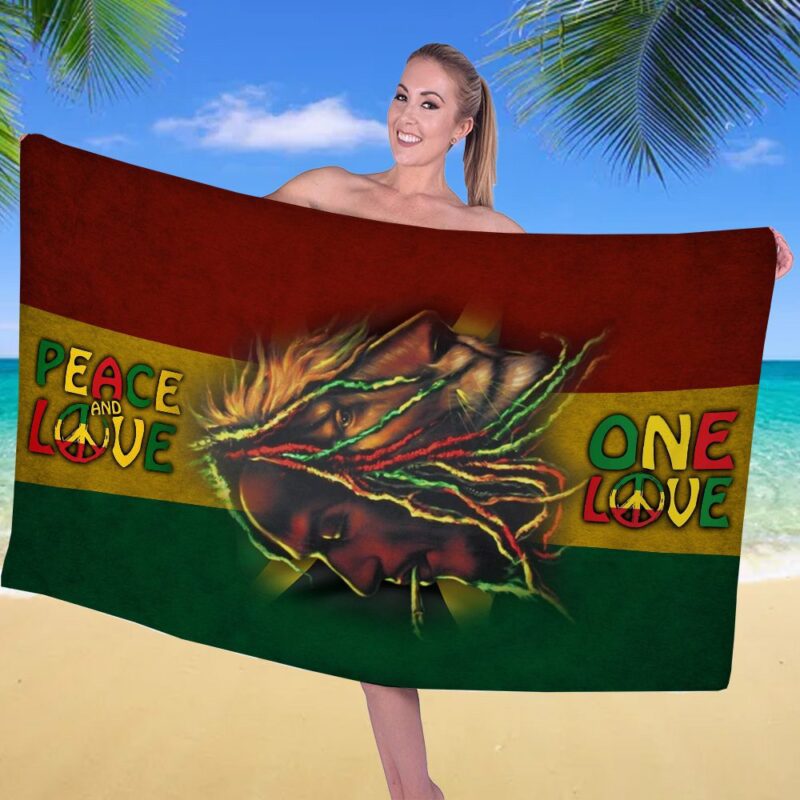 Bob Marley Rectangle Beach Towel WBT1006