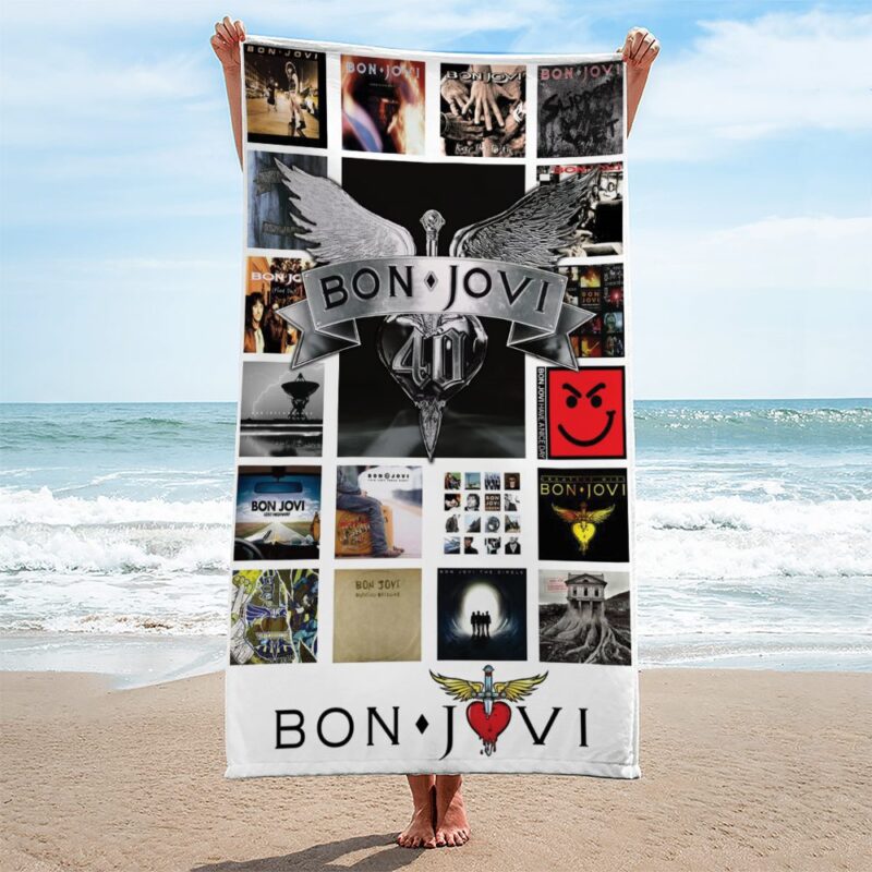 Bon Jovi Rectangle Beach Towel WBT1103