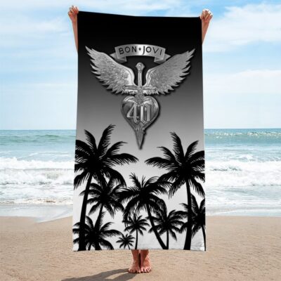 Bon Jovi Rectangle Beach Towel WBT1104 1