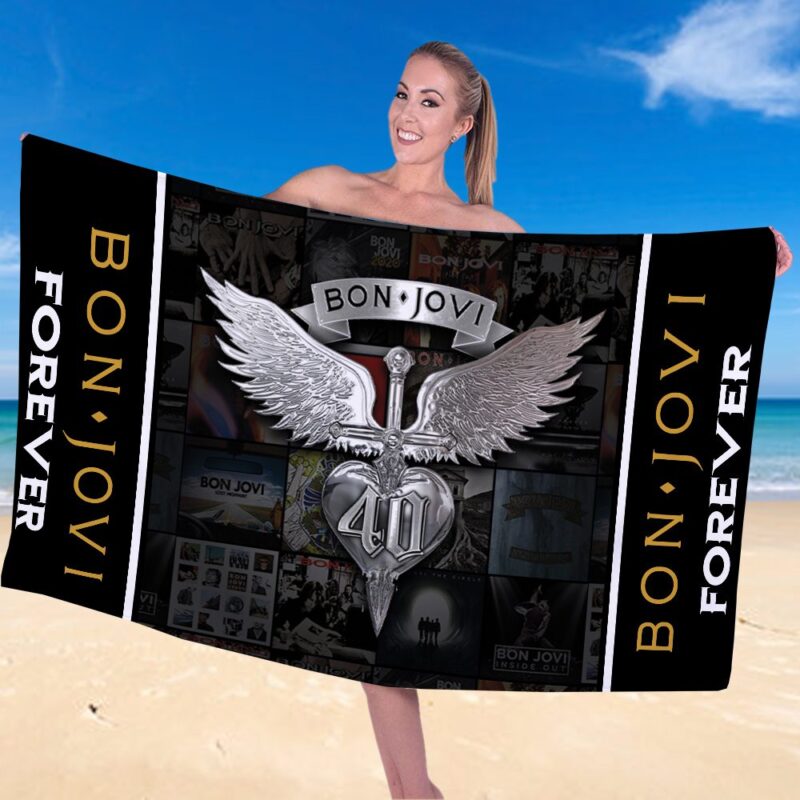 Bon Jovi Rectangle Beach Towel WBT1108