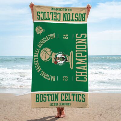 Boston Celtics Rectangle Beach Towel WBT1064 1