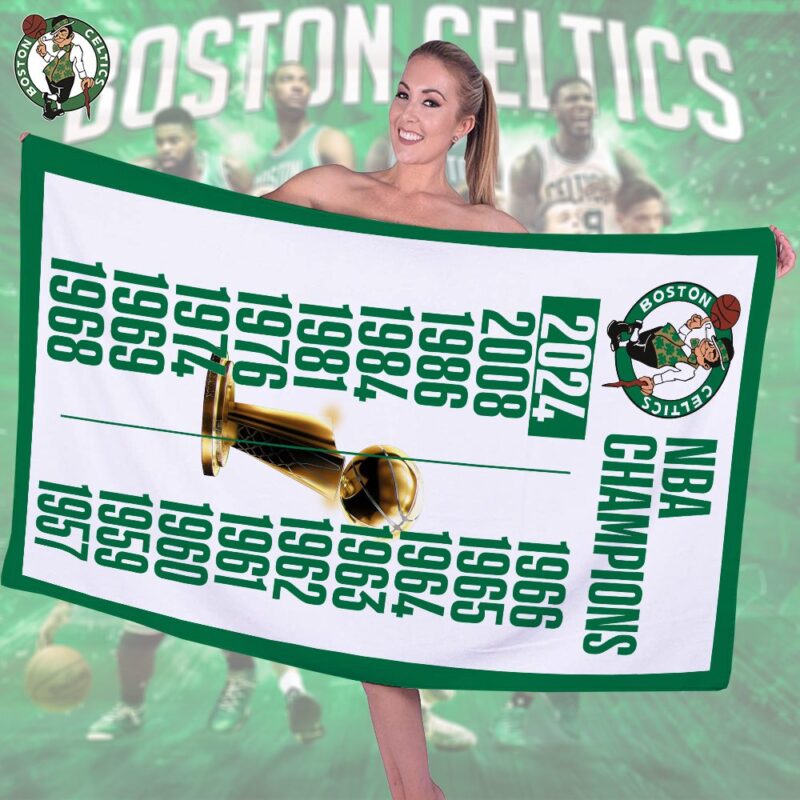 Boston Celtics Rectangle Beach Towel WBT1065 1