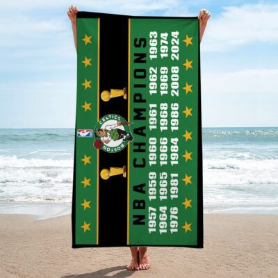 Boston Celtics Rectangle Beach Towel WBT1066 1