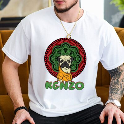 Cartoon Pug Dog Kenzo Brand Unisex T-Shirt Cotton Tee TAT6247 2 Cartoon Pug Dog Kenzo Brand Unisex T Shirt Cotton Tee TAT6247 2